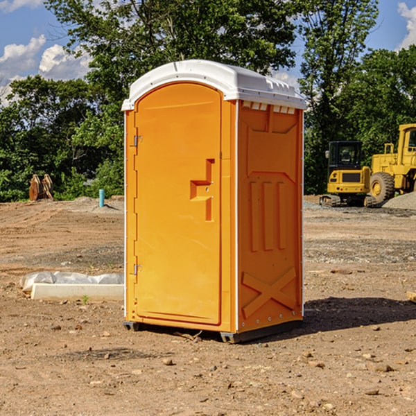 what is the cost difference between standard and deluxe portable restroom rentals in Rathbone